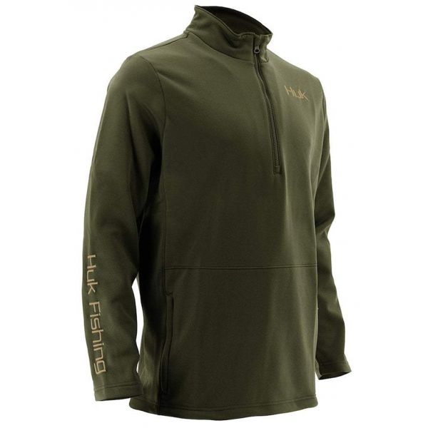 Huk Tidewater 1/4 Zip - Military Olive Drab - 2XL