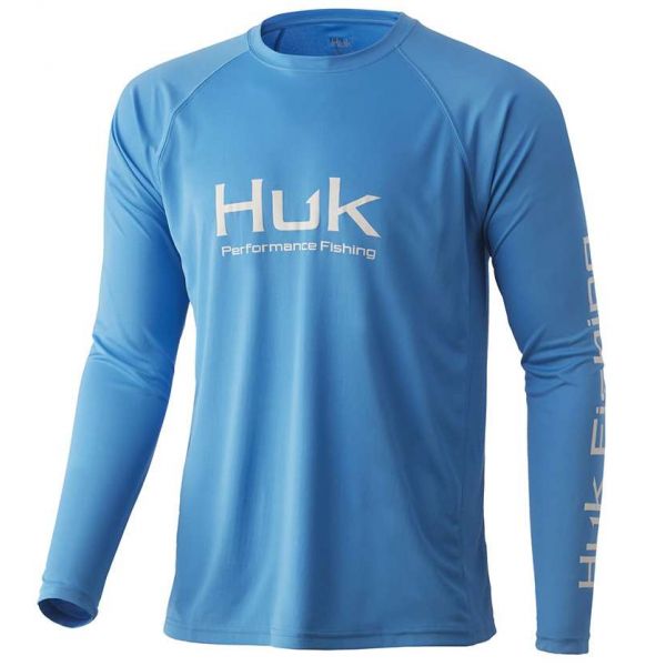 Huk Vented Pursuit Long Sleeve Shirt - Malibu Blue - 2X-Large