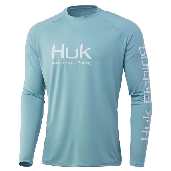 Huk Vented Pursuit Long Sleeve Shirt - Porcelain Blue - Large