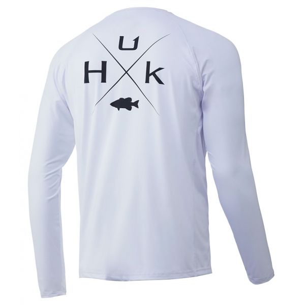 Huk X Bass Pursuit Long Sleeve Shirt - White - 2X-Large