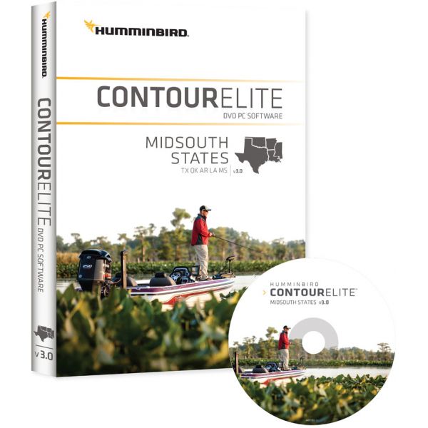 Humminbird 600010-3 Contour Elite - MidSouth States - PC Software