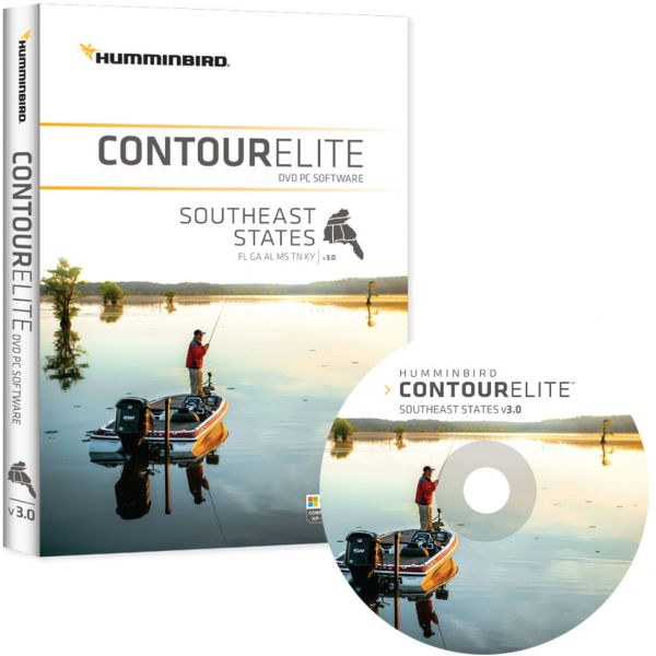 Humminbird 600024-3 Contour Elite - Southeast States - PC Software