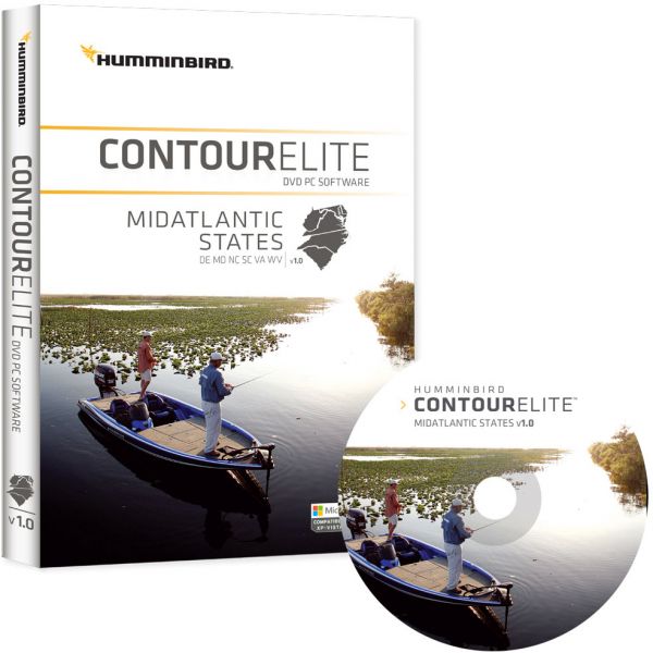 Humminbird 600044-1 Contour Elite - Mid-Atlantic States - PC Software