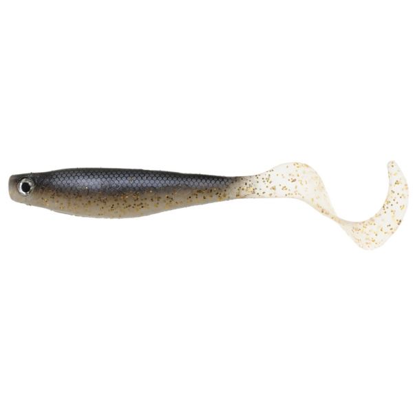 Hyperlastics Curlyminn Pro 6in Swimbait - Black Shiner