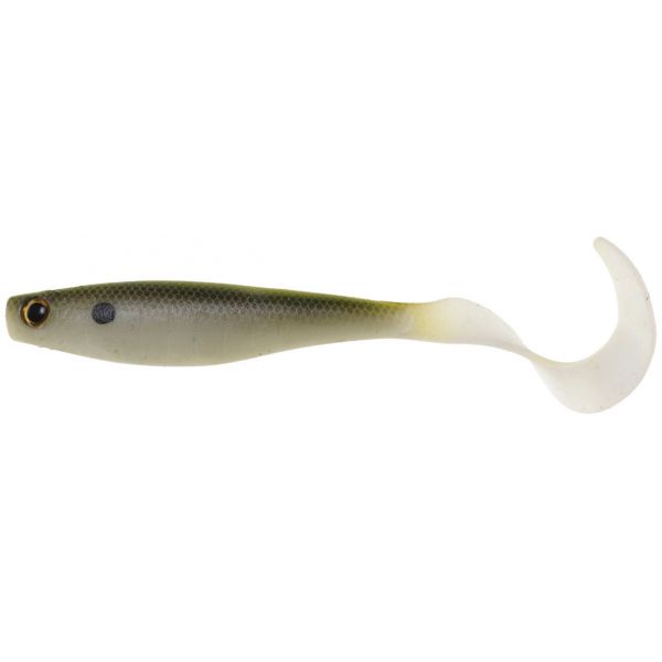 Hyperlastics Curlyminn Pro 6in Swimbait - Clear Greenback