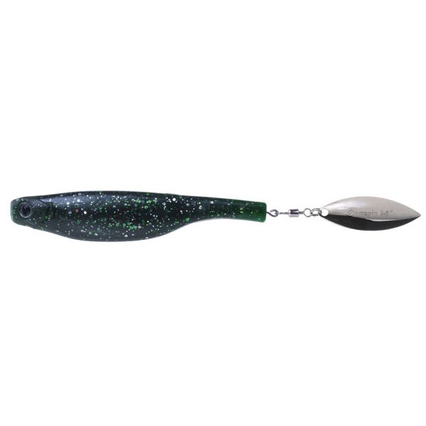 Hyperlastics Dartspin Lure - 3.5in - Green Bait/Silver