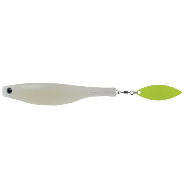 Hyperlastics Dartspin Lure - 3.5in - Glow/Chartreuse