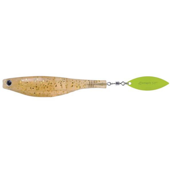 Hyperlastics Dartspin Lure - 3.5in - Shrimp/Chartreuse