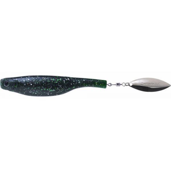 Hyperlastics Dartspin Lure - 4.5in - Green Bait/Silver