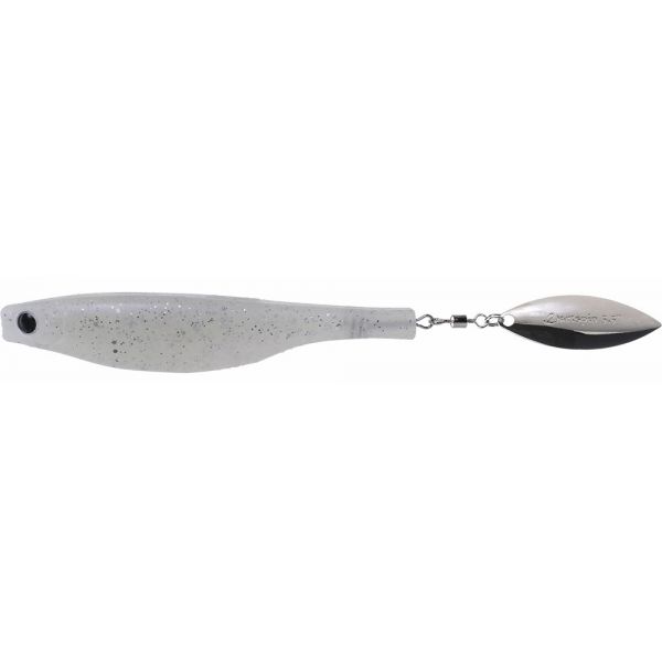 Hyperlastics Dartspin Lure - 4.5in - Pearly Silver/Silver