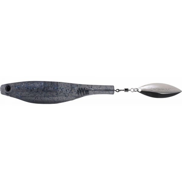 Hyperlastics Dartspin Lure - 4.5in - Smoke Blue/Silver