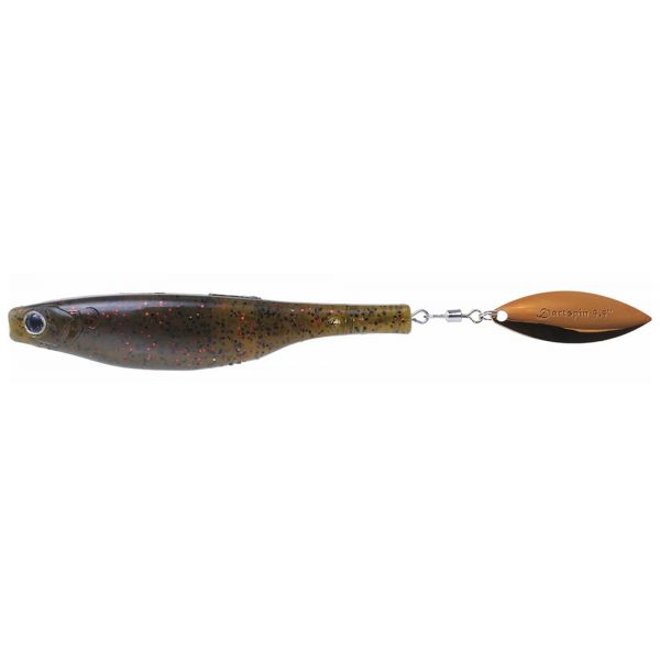 Hyperlastics Dartspin Lure - 4.5in - Watermelon Red/Copper