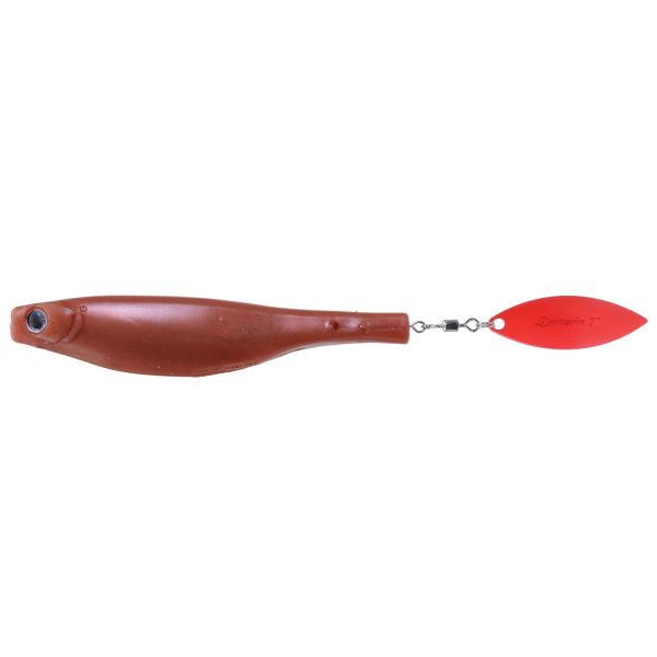 Hyperlastics Dartspin Lure - 7in - Copper Mine/Red