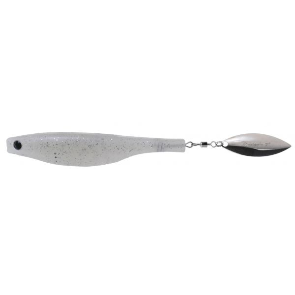 Hyperlastics Dartspin Lure - 7in - Pearly Silver/Silver