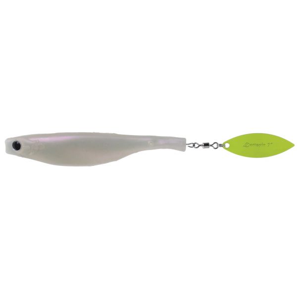 Hyperlastics Dartspin Lure - 7in - Solid Pearl/Chartreuse