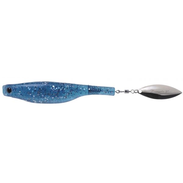 Hyperlastics Dartspin Lure - 7in - See-Through Blue/Silver