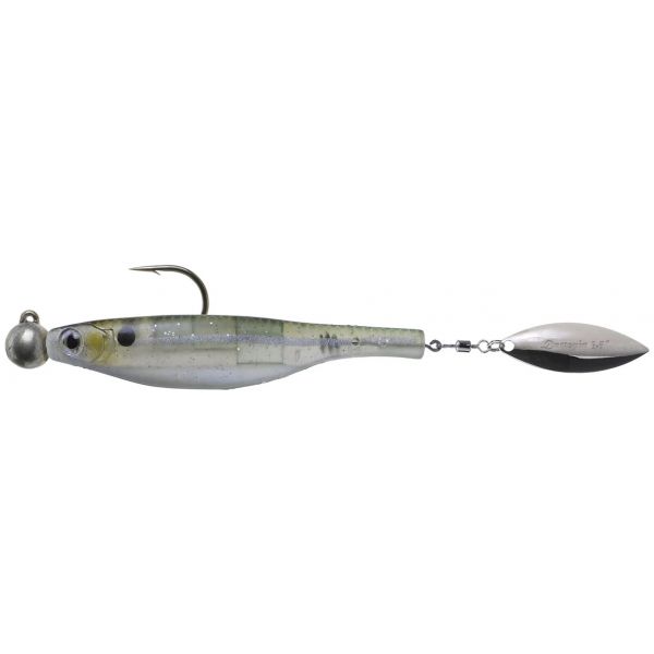 Hyperlastics Dartspin Pro 3.5in Jig Head - Glass Minnow/Silver