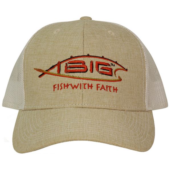 iBig Pro Style Trucker Hat with Embroidery - Natural