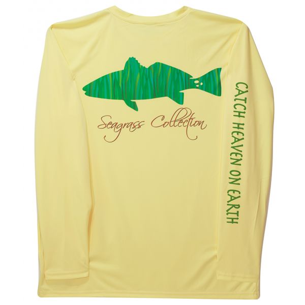 iBig Seagrass Redfish Performance Long Sleeve Shirt - Canary - 2X-Large