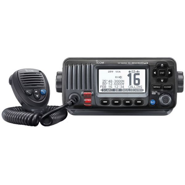 Icom IC-M424G 21 Fixed Mount VHF Transceiver w/ GPS Receiver - Black