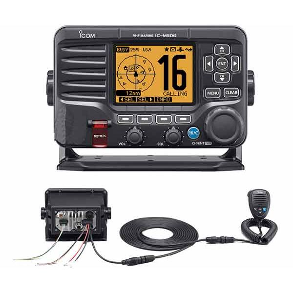 Icom M506 VHF Fixed Mount w/Rear Mic, AIS & NMEA 0183/2000