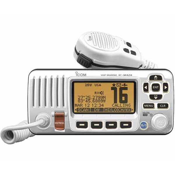 Icom M424 White VHF Fixed Mount Radio w/ Class D DSC