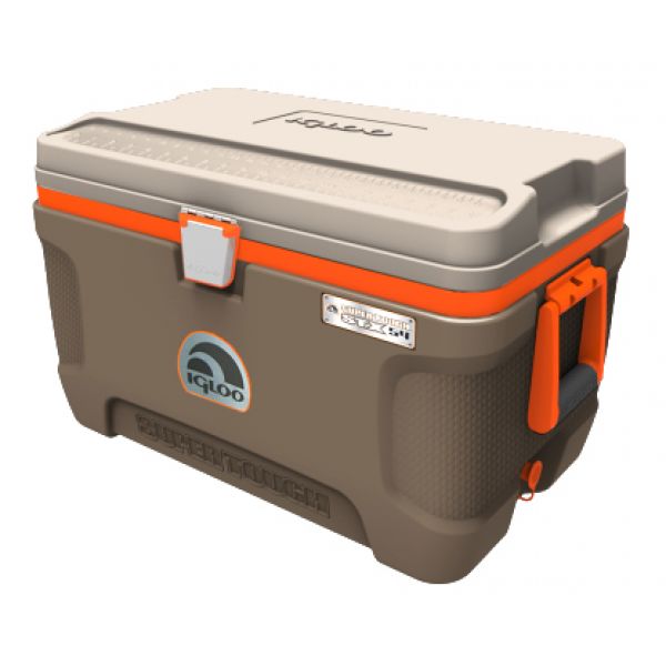 Igloo Super Tough STX Sportsman 54 Quart Cooler - Brown/Tan/Orange