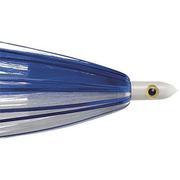 IL JR450 White Head Lure Blue Mylar/Blue Crystal