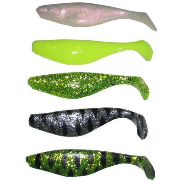 Inshore Custom Tackle S5 Replacement Shads Silk Chartreuse