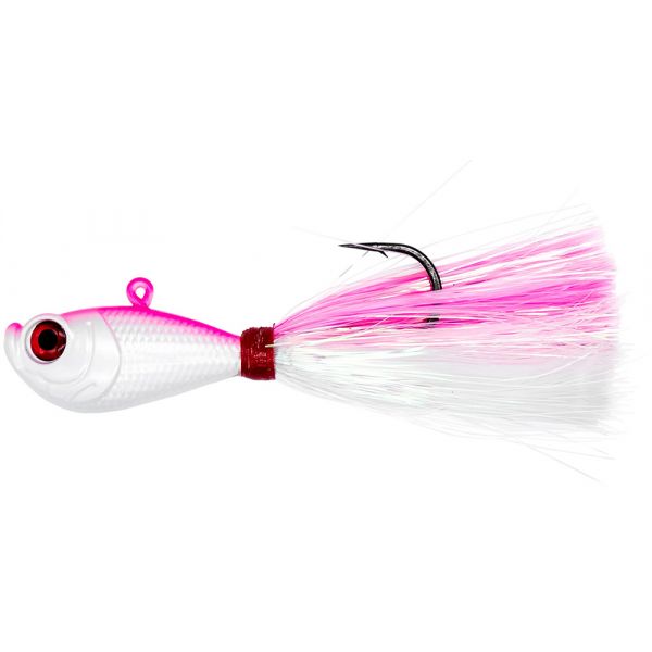 Intent Tackle Mylar Series Bucktail - 1oz - White/Pink