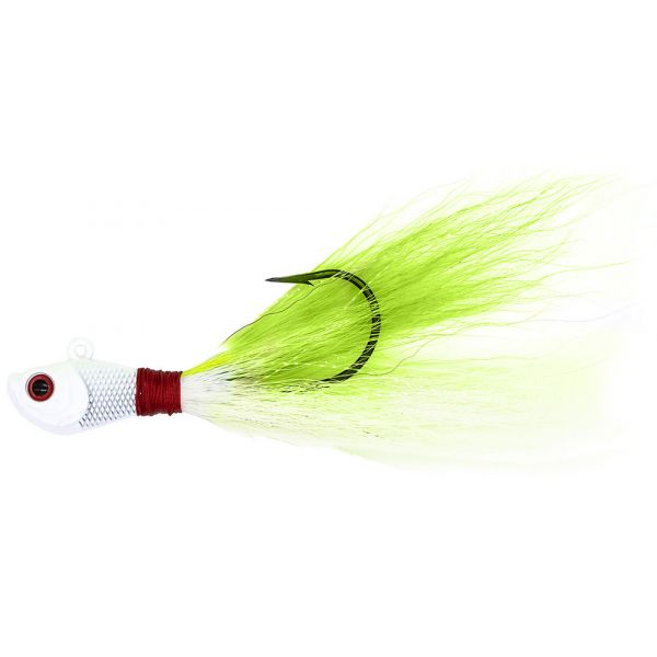 Intent Tackle Pro Series Bucktail - 1oz - White/Chartreuse