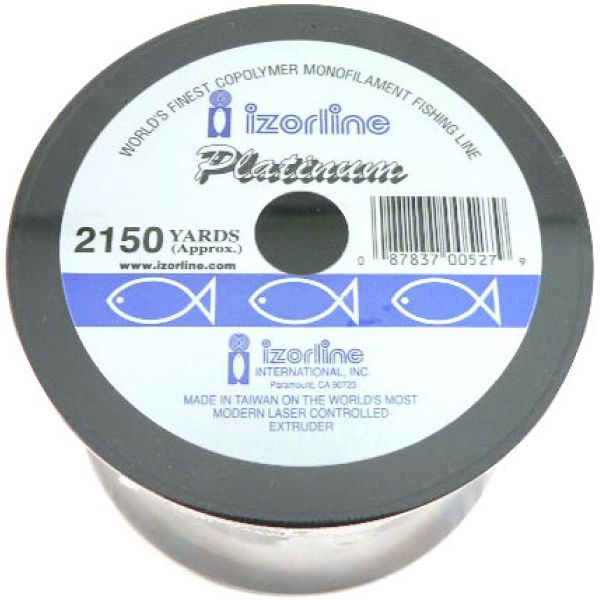 Izorline 005118 Platinum Co-Polymer Mono Line - 10lb - Green - 1/4lb Spool