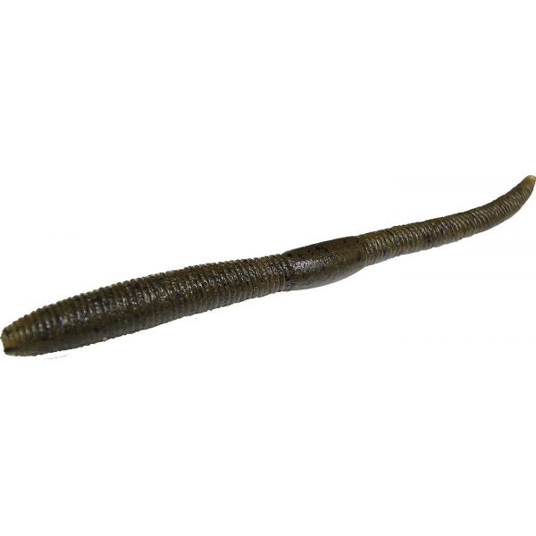 Jackall Neko Flick Worm - 4.8in - Green Pumpkin Pepper