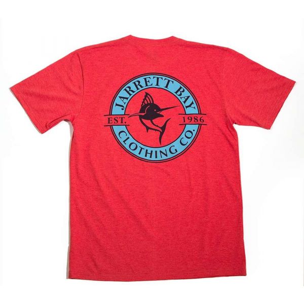 Jarrett Bay Logo Redline Bogue Sound SS T-Shirt - Buoy Red - Large