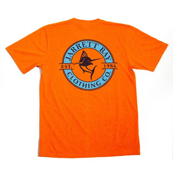 Jarrett Bay Logo Redline Bogue Sound SS T-Shirt - Sunset Orange 3XL