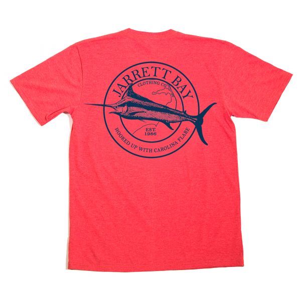 Jarrett Bay Marlin Bogue Sound SS T-Shirt - Buoy Red 3XL