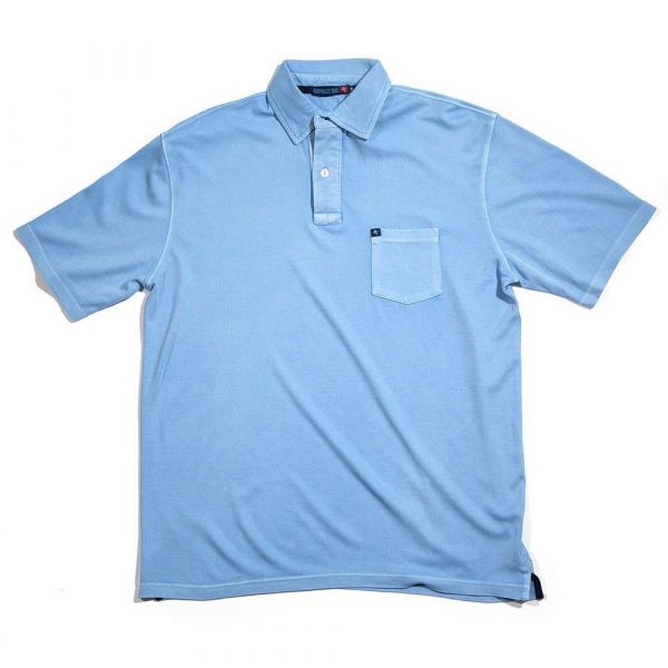 Jarrett Bay Newport Short Sleeve Polo Shirt - Ocean - Large