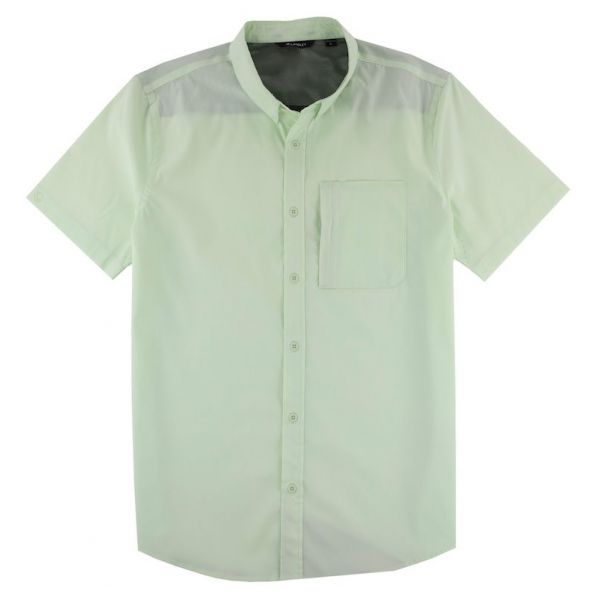 JB Langley Blackwell Short Sleeve Button Down Shirt - Light Green - 2XL