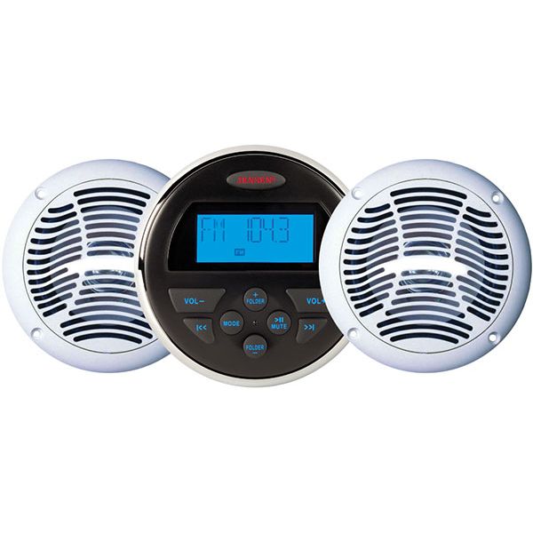 Jensen CPM150 AM/FM/USB Bluetooth Stereo & Speakers Package