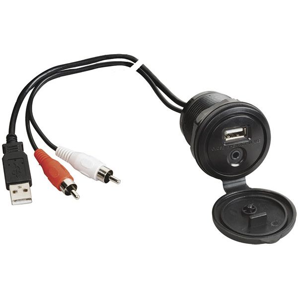 Jensen JENAUX USB & Auxiliary Audio Input Jack