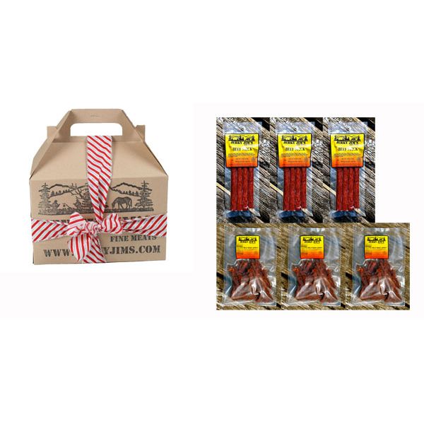 Jerky James Mild Beef Jerkey and Mild Beef Stick Gift Box - 6pc