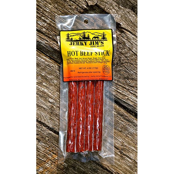 Jerky James Hot Beef Stick - 4 oz.