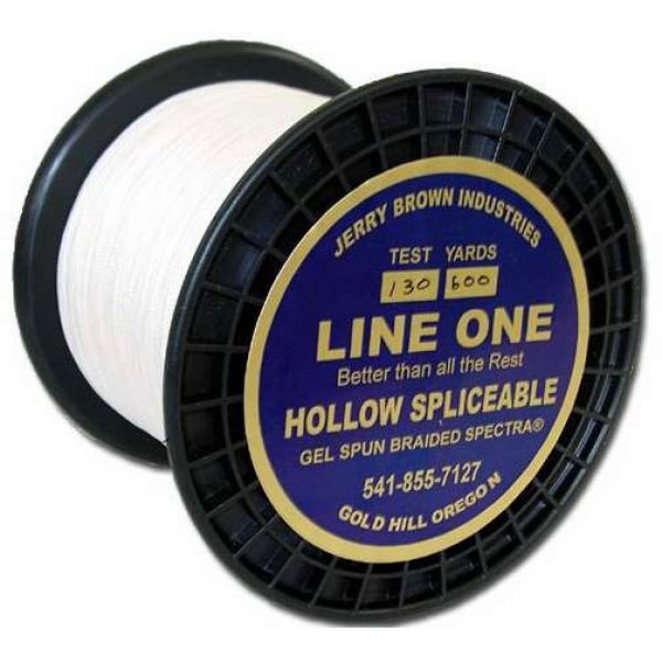 Jerry Brown Line One Hollow Core Spectra Braid 1200yds 100lb White