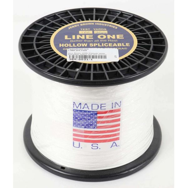 Jerry Brown Line One Hollow Core Spectra Braid 2500yds 100lb White