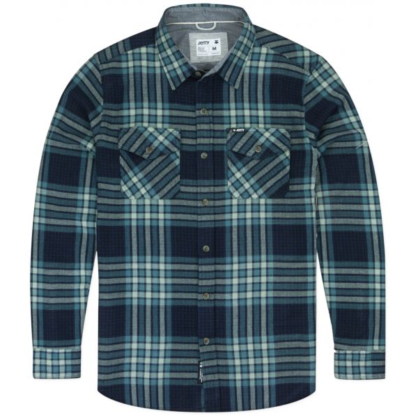 Jetty Arbor Heavy Flannel Shirt - Blue - 2X-Large