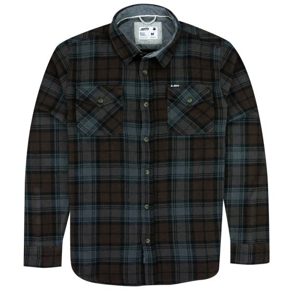 Jetty Arbor Heavy Flannel Shirt - Brown - 2X-Large