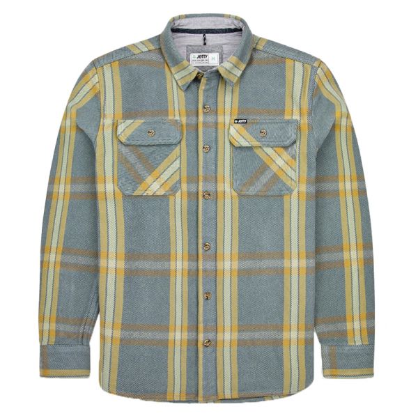 Jetty Arbor Mid-Weight Flannel Shirt - Fog - Large