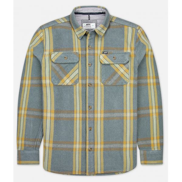 Jetty Arbor Mid-Weight Flannel Shirt - Fog - Medium