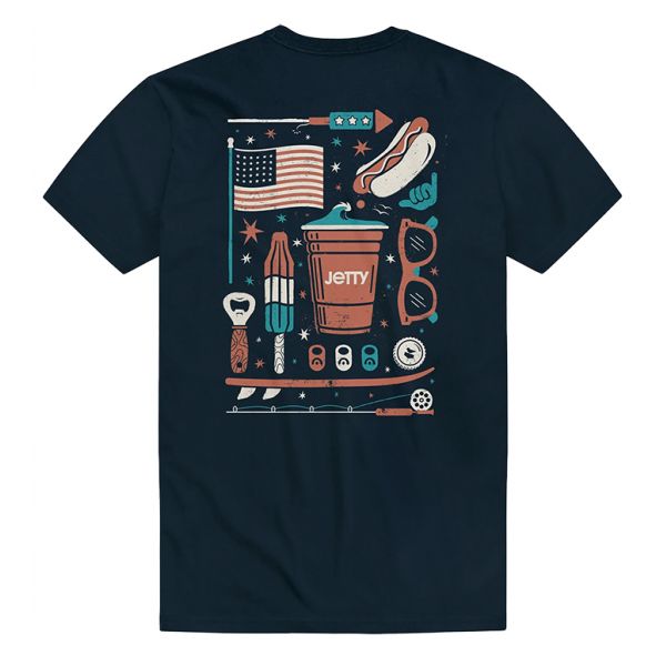 Jetty Bottlerocket T-Shirt - Navy - Medium