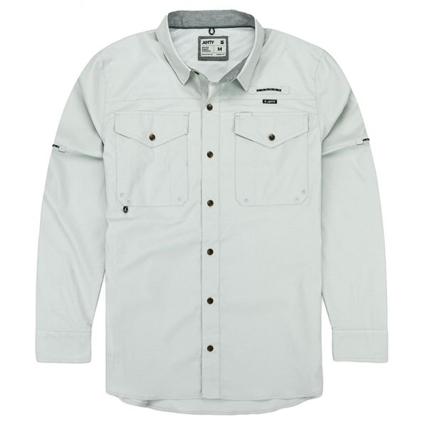 Jetty Bowline Long Sleeve Guide Shirt - Grey - Small